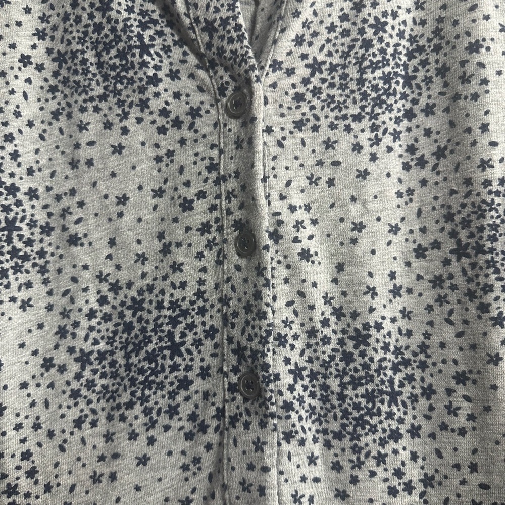 Boden Gray and Navy Blue Buttoned Sundress Dress - Picture 2 of 12